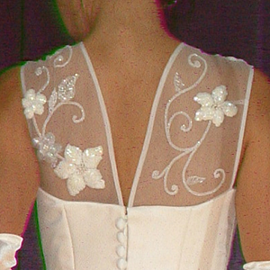 札幌立体裁断教室アシンメトリーなウェディングドレス