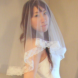 透明感のあるチュールレースのヴェール